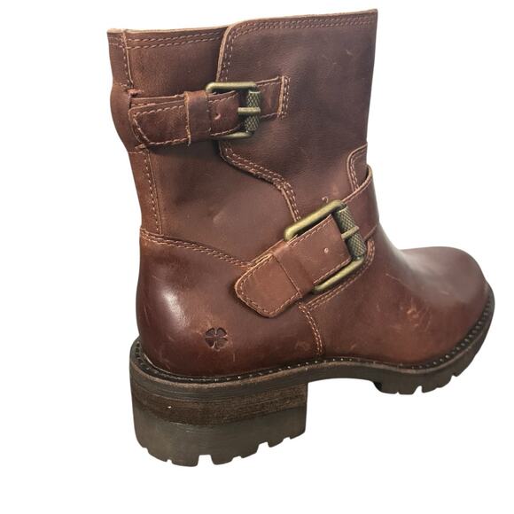 New! Lucky Brand Taini Moto Leather Biker Buckle Strap Combat Bootie - Size 6.5 - Picture 10 of 15